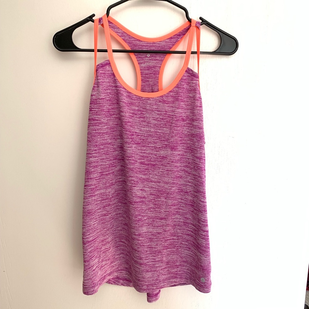 Purple quick dry workout tank top